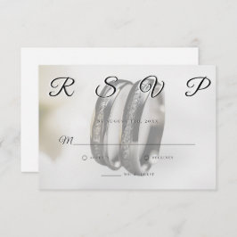Hochzeitsrings Einfache elegante Minimalistische R RSVP Karte