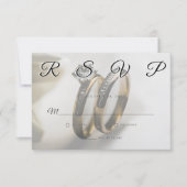 Hochzeitsrings Einfache elegante Minimalistische R RSVP Karte (Vorderseite)
