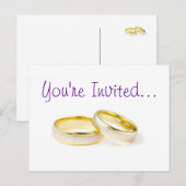 Hochzeitsrings Einladungspostkarte (Vorne/Hinten)