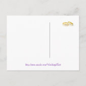 Hochzeitsrings Einladungspostkarte (Rückseite)