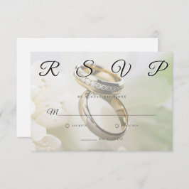Hochzeitsrings Elegante Minimalistische RSVP-Karte RSVP Karte