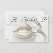 Hochzeitsrings Elegante Minimalistische RSVP-Karte RSVP Karte (Vorderseite)
