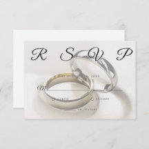 Hochzeitsrings Elegante Minimalistische RSVP-Karte