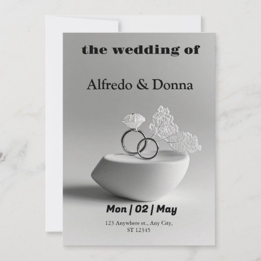 Hochzeitsrings Feiertagskarte (Vorderseite)