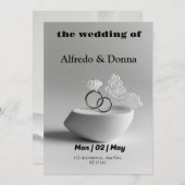 Hochzeitsrings Feiertagskarte (Vorne/Hinten)