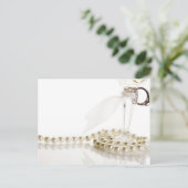 Hochzeitsrings Hochzeitsperlen Postkarte (Stehend Vorderseite)