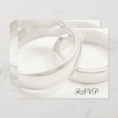 Hochzeitsrings Hochzeitsrammkarten RSVP Karte (Vorne/Hinten)