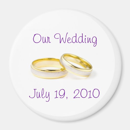 Hochzeitsrings Magnet (Vorne)