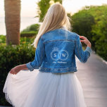 Hochzeitsrings Monogram Personalisiert Jeansjacke<br><div class="desc">Personalisiertes Brautdesign.</div>