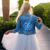 Hochzeitsrings Monogram Personalisiert Jeansjacke