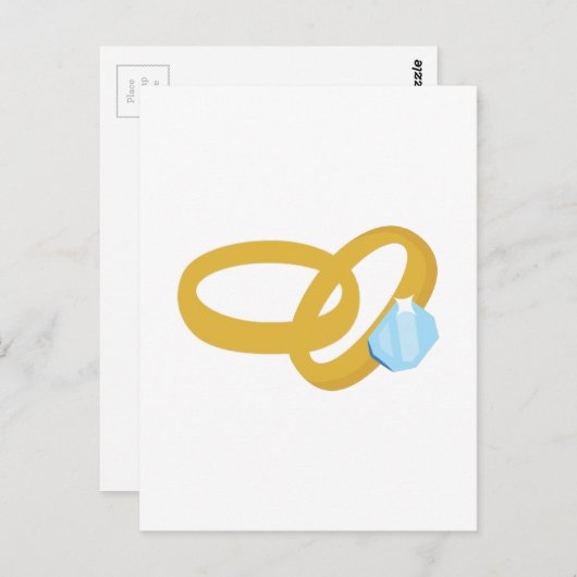 Hochzeitsrings Postkarte (Vorne/Hinten)