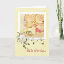 Hochzeitsrings Rose Petal Karte