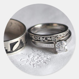 Hochzeitsrings Runder Aufkleber