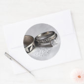 Hochzeitsrings Runder Aufkleber (Umschlag)