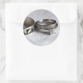 Hochzeitsrings Runder Aufkleber (Tasche)