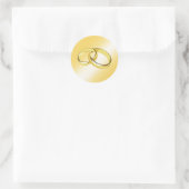 Hochzeitsrings Runder Aufkleber (Tasche)