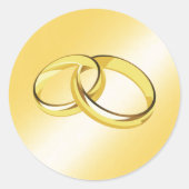 Hochzeitsrings Runder Aufkleber (Vorderseite)