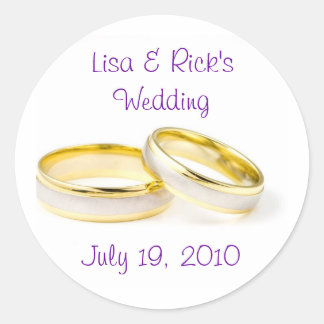 Hochzeitsrings Runder Aufkleber
