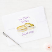 Hochzeitsrings Runder Aufkleber (Umschlag)