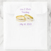 Hochzeitsrings Runder Aufkleber (Tasche)
