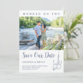 Hochzeitsrings Save the Date für Angelhaken (Stehend Vorderseite)