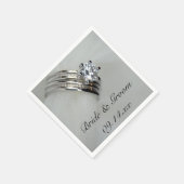 Hochzeitsrings Serviette (Ecke)