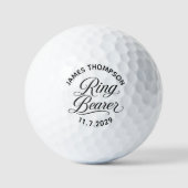 Hochzeitsringträger Antrags Gefallen Geschenk Golfball (Vorderseite)