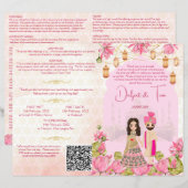 Hochzeitsrituale Hindu Programm Rosa Lotus (Vorne/Hinten)