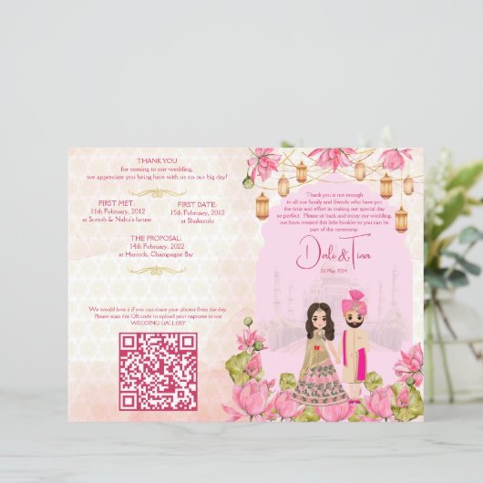 Hochzeitsrituale Hindu Programm Rosa Lotus (Stehend Vorderseite)