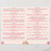 Hochzeitsrituale Hindu Programm Rosa Lotus Flyer (Hinten)