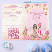 Hochzeitsrituale Hindu Programm Rosa Lotus Flyer (Einzeln)
