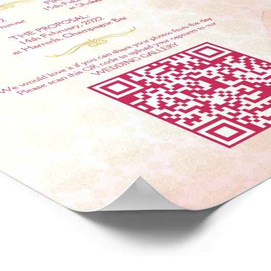 Hochzeitsrituale Hindu Programm Rosa Lotus Poster (Ecke)