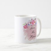 Hochzeitsrobe Rosa Zukunft mrs Monogramm Kaffeetasse (VorderseiteRechts)