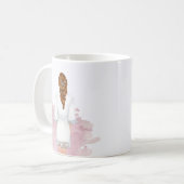 Hochzeitsrobe Rosa Zukunft mrs Monogramm Kaffeetasse (Vorderseite Links)