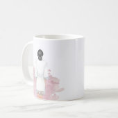 Hochzeitsrobe Rosa Zukunft mrs Monogramm Kaffeetasse (Vorderseite Links)