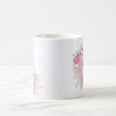 Hochzeitsrobe Rosa Zukunft mrs Monogramm Kaffeetasse (Mittel)