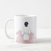 Hochzeitsrobe Rosa Zukunft mrs Monogramm Kaffeetasse (Links)