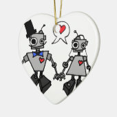 Hochzeitsroboter Keramikornament (Links)