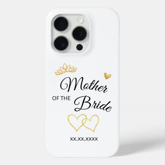 Hochzeitsrolle & Datum Elegantes Design Case-Mate iPhone Hülle (Rückseite)