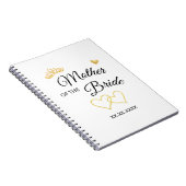 Hochzeitsrolle & Datum Elegantes Design Notizblock (Rechte Seite)