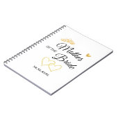 Hochzeitsrolle & Datum Elegantes Design Notizblock (Linke Seite)