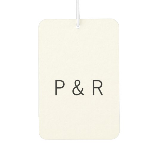 Hochzeitsromantikpartner ergänzen Anfangsbuchstabe Autolufterfrischer (Vorderseite)