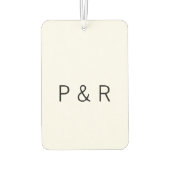 Hochzeitsromantikpartner ergänzen Anfangsbuchstabe Autolufterfrischer (Rückseite)