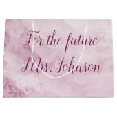 Hochzeitsrosa Abstrakte Blüte Große Geschenktüte (Vorderseite)