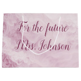 Hochzeitsrosa Abstrakte Blüte Große Geschenktüte