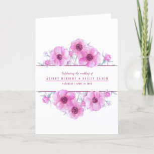 Hochzeitsrosa Anemone Blume Aquarellkunst Programm