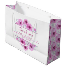 Hochzeitsrosa Blume danke Ihnen große Geschenktasc Geschenktüte