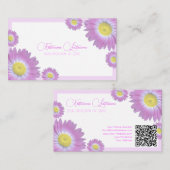 Hochzeitsrosa Blume QR-Code Visitenkarte (Vorne/Hinten)