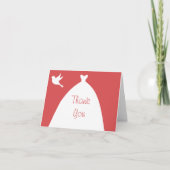 Hochzeitsrosa Danke mit White Dove (Vorderseite)