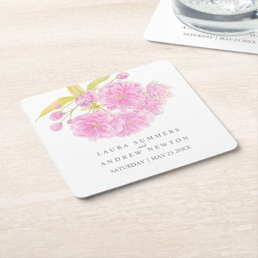 Hochzeitsrosa Kirschblüte Untersetzer (angewinkelt)